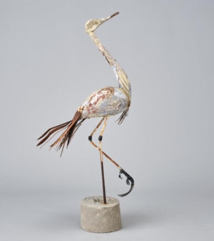 HERON SCULPTUREA wonderful folk art