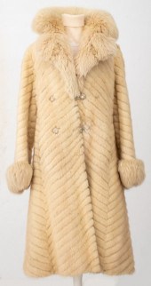 HERRINGBONE WHITE MINK & FOX F