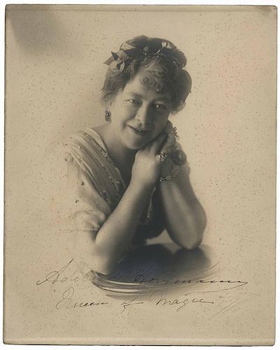 HERRMANN, ADELAIDE. SIGNED PORTRAIT