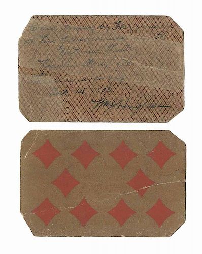 HERRMANN, ALEXANDER. PLAYING CARD