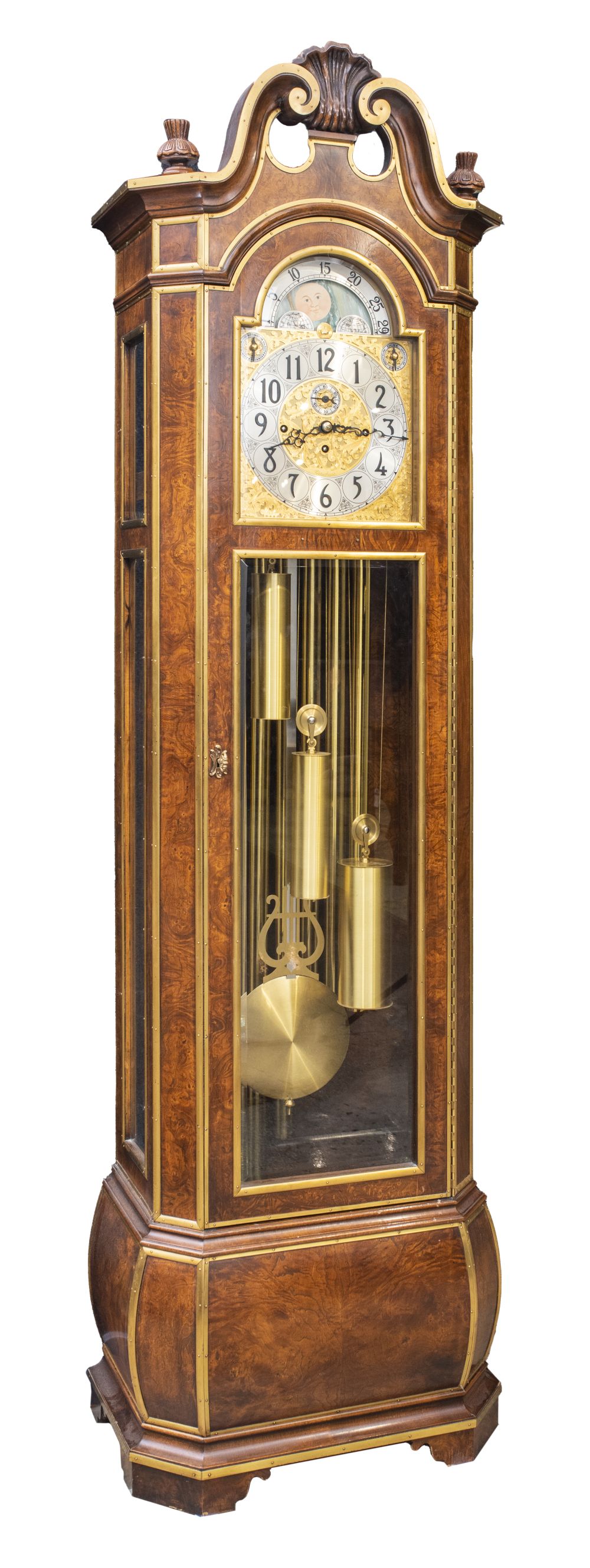 HERSCHEDE BRASS MOUNTED BURLWOOD