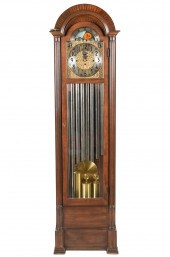 HERSCHEDE MAHOGANY GRANDFATHER