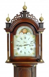 HERSCHEDE TALL CASE CLOCK, AME