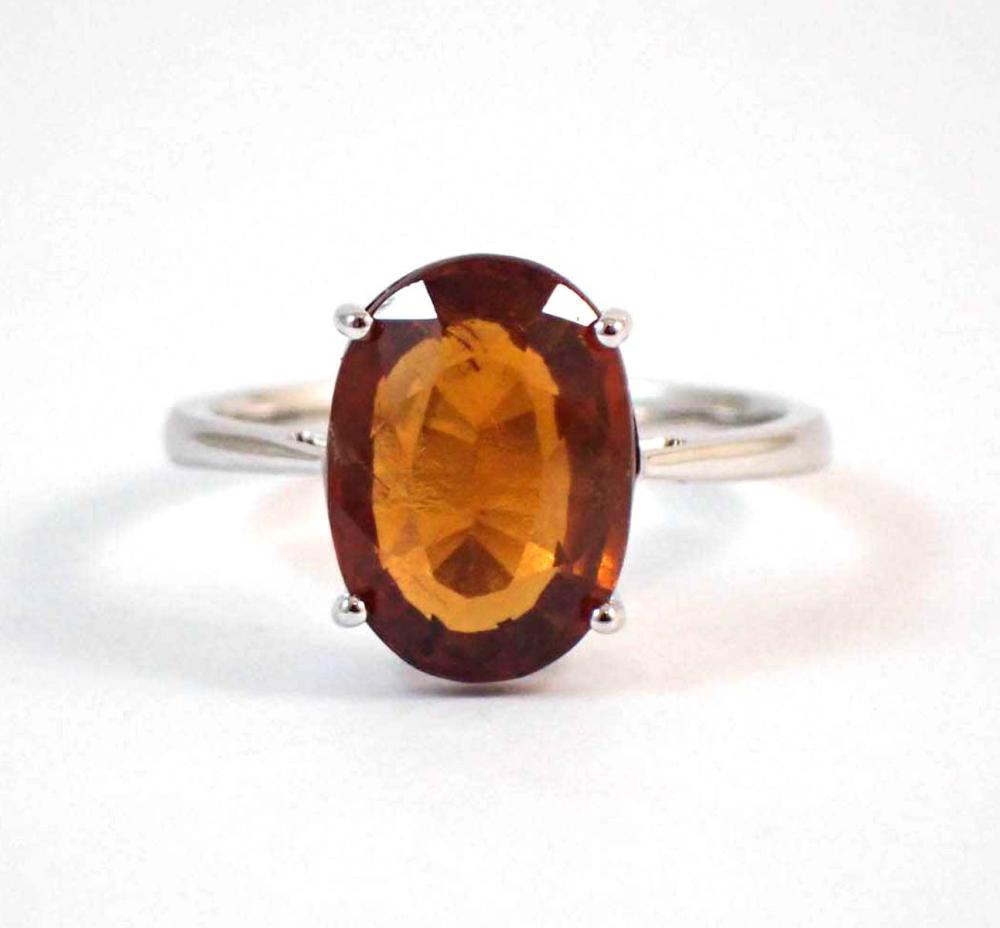 HESSONITE GARNET AND FOURTEEN KARAT