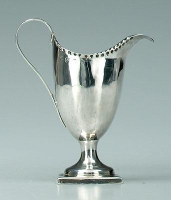 Hester Bateman cream pitcher,
