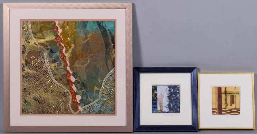 HETTY METZGER, THREE FRAMED FIBER