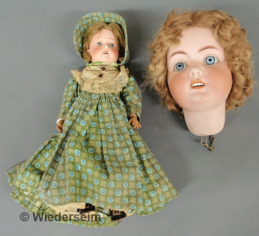 Heubach bisque head doll 15"l.