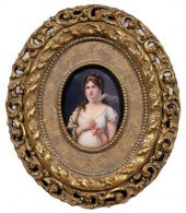 Heubach porcelain plaque, titl