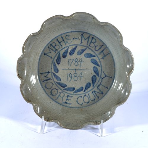 HEWETT POTTERY PLATE DATED