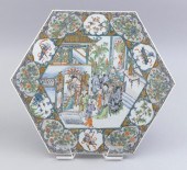 HEXAGONAL CHINESE EXPORT PORCE
