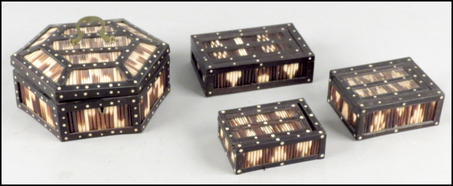 HEXAGONAL QUILL BOX. Together