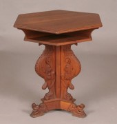 Hexagonal top wooden stand/tab
