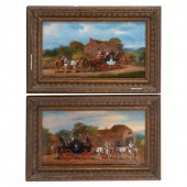 H.F. JONES. STAGECOACH ARRIVAL