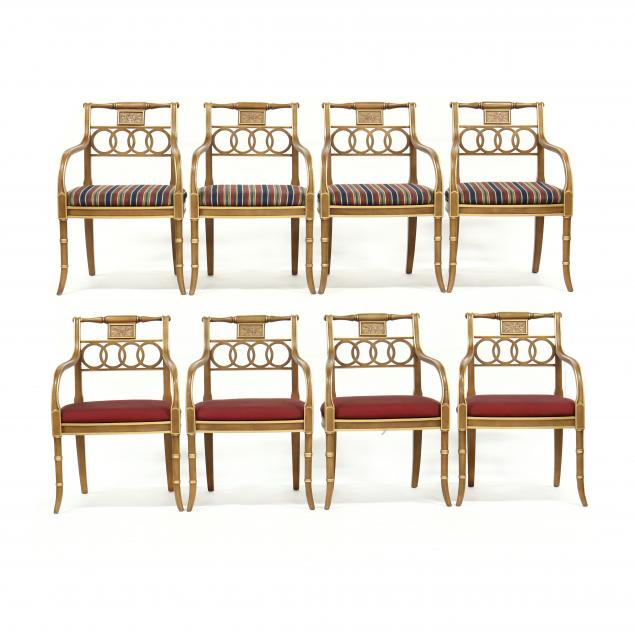 HICKORY CHAIR, SET OF EIGHT