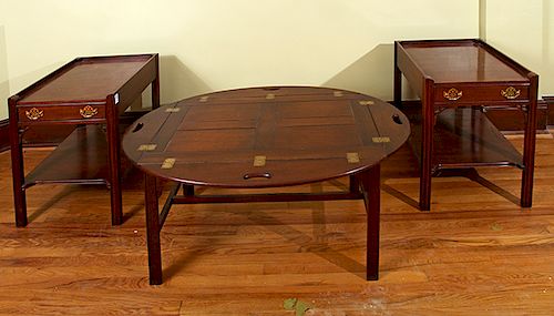 HICKORY CHAIR TABLE SUITEA pair