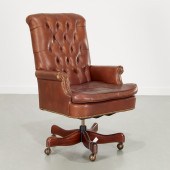HICKORY CHAIR TUFTED LEATHER E