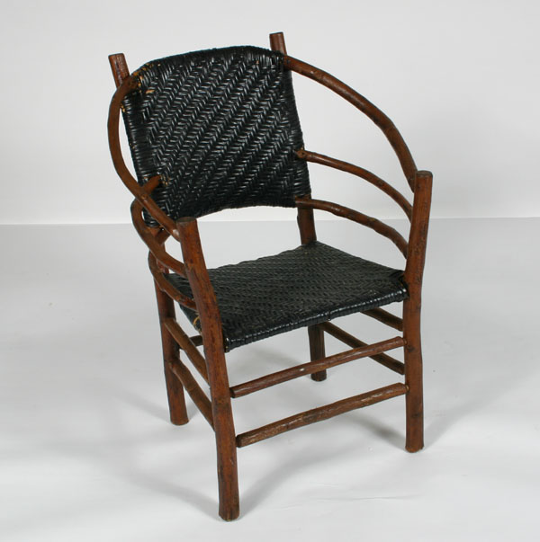Hickory chair; wrap-around