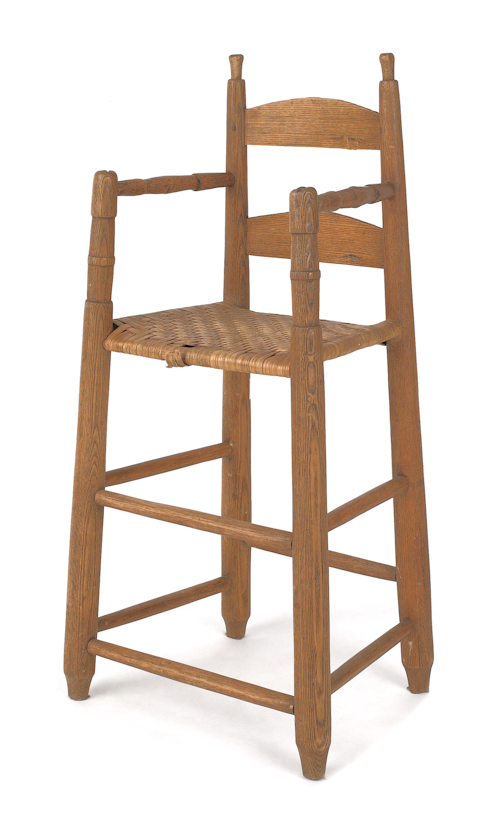 Hickory child's highchair 19th c.