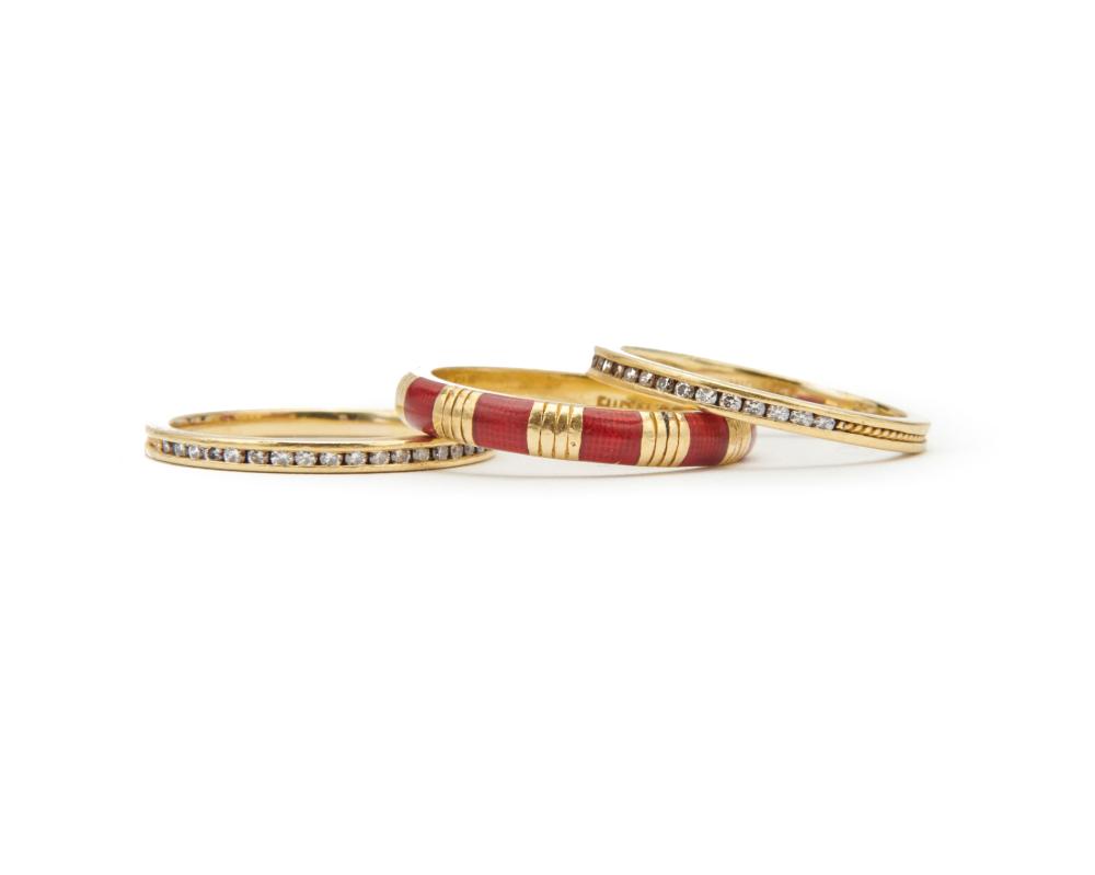 HIDALGO 18K GOLD, ENAMEL, AND