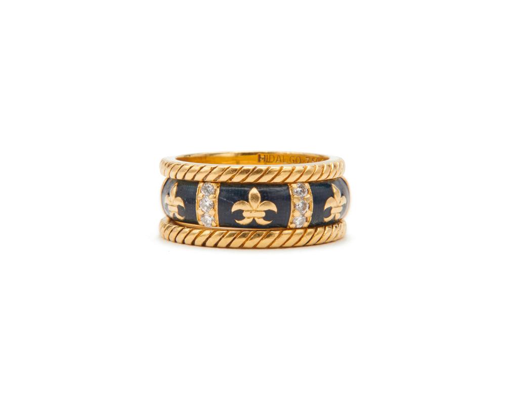 HIDALGO 18K GOLD, ENAMEL, AND