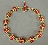 Hidalgo ladybug bracelet 18k y