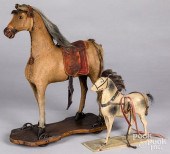 HIDE COVERED HORSE PULL TOY, 1