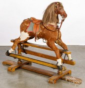 HIDE COVERED ROCKING HORSE, 19