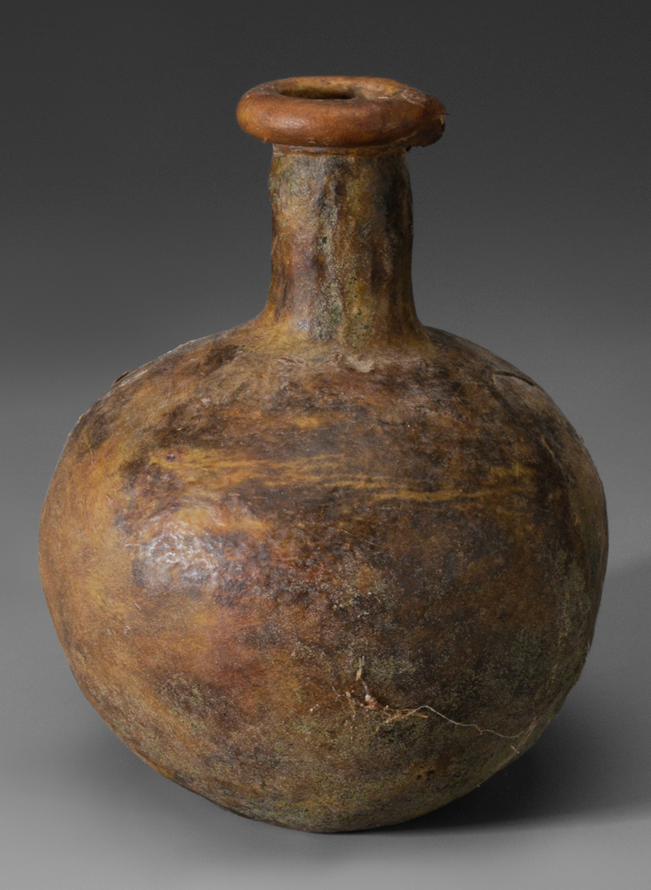 Hide-Covered Water Jug age and