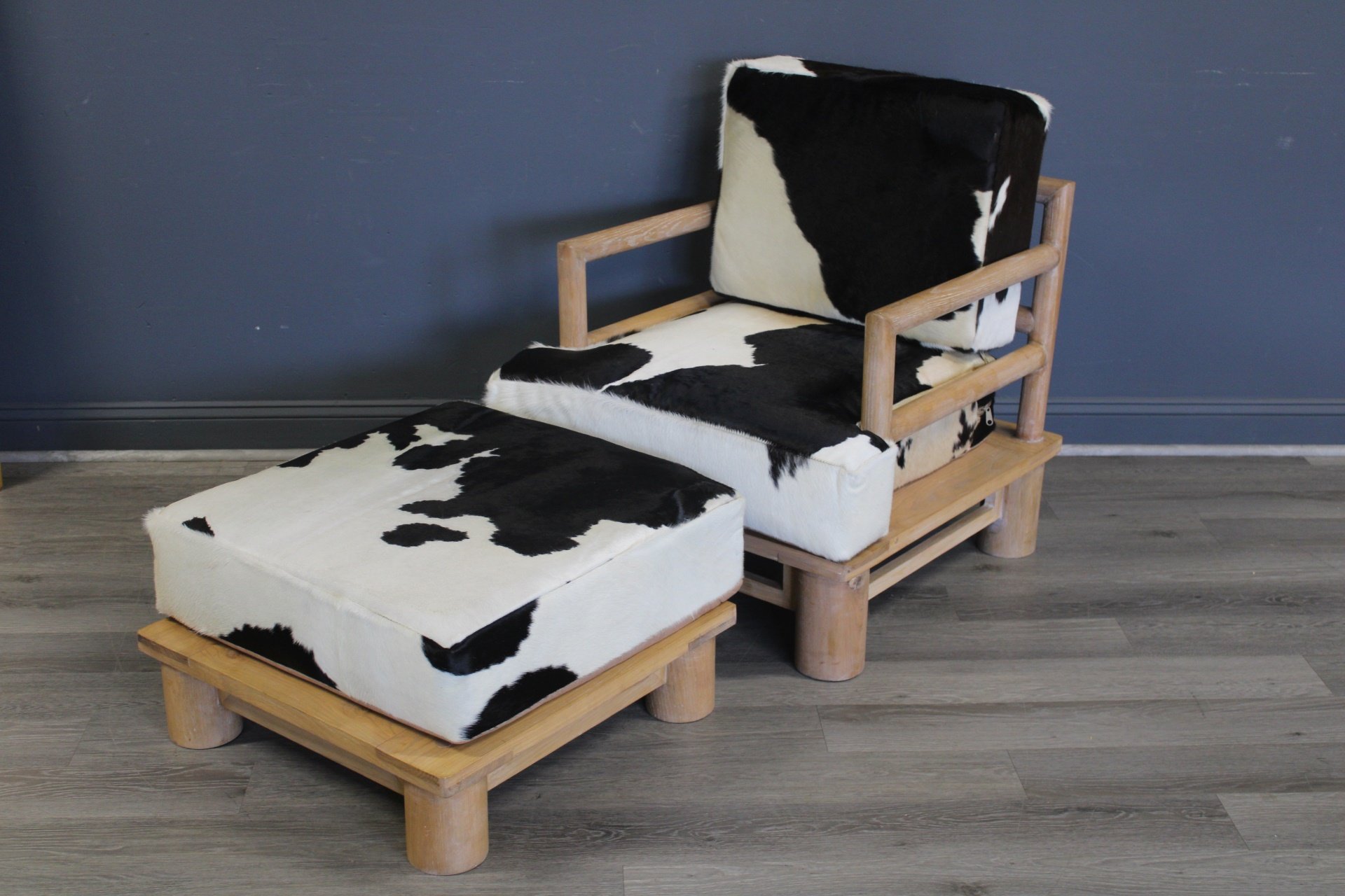 HIDE UPHOLSTERED ARM CHAIR &