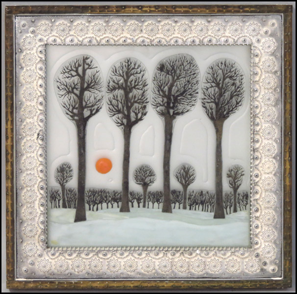 HIGGINS GLASS PANEL FRAMED.