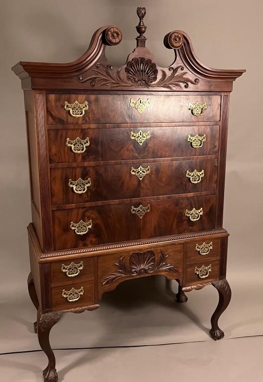 HIGH BOY CA. 1910; IN MAHOGANY, THE