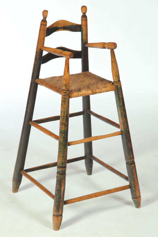 HIGH CHAIR.  American  19th century