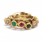 HIGH KARAT GOLD AND GEM-SET PU
