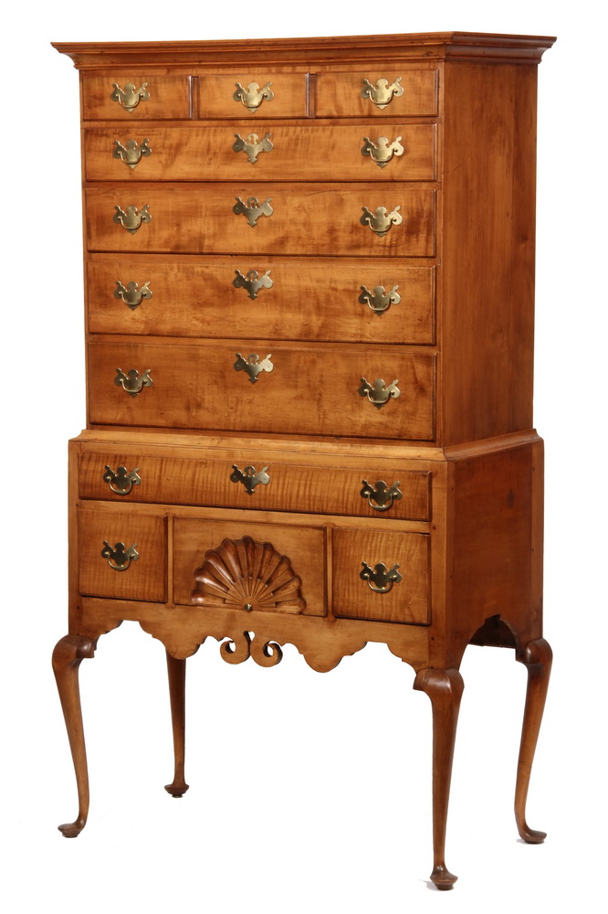 HIGHBOY - Queen Anne Tiger Maple