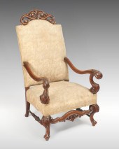 HIGHLY CARVED ARMCHAIR: Highly