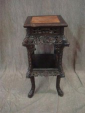 Highly Carved Asian Marbletop