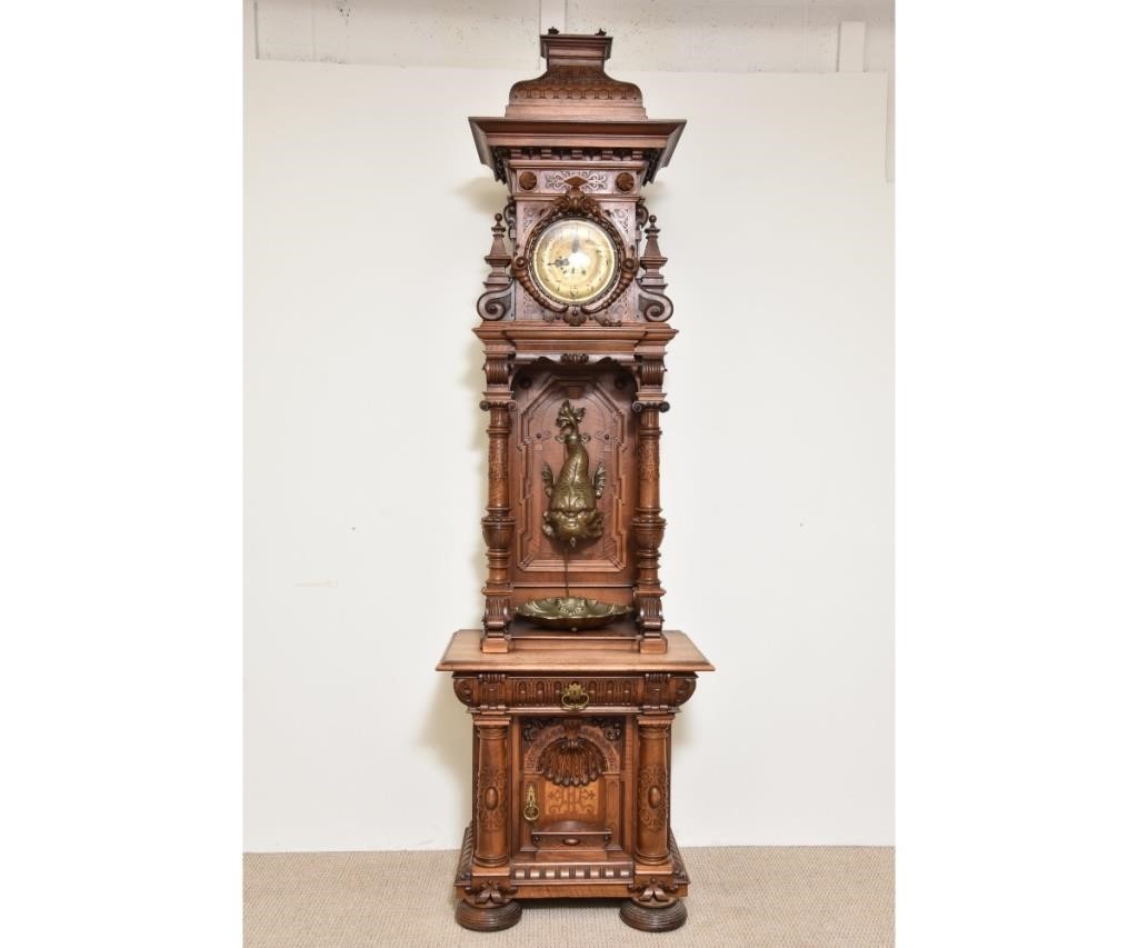 Highly carved Black Forest walnut