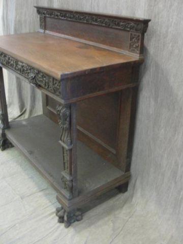 Highly Carved Oak Server.