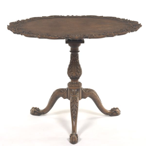 HIGHLY CARVED PIECRUST TILT TOP