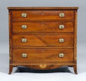 Highly inlaid Federal chest, f