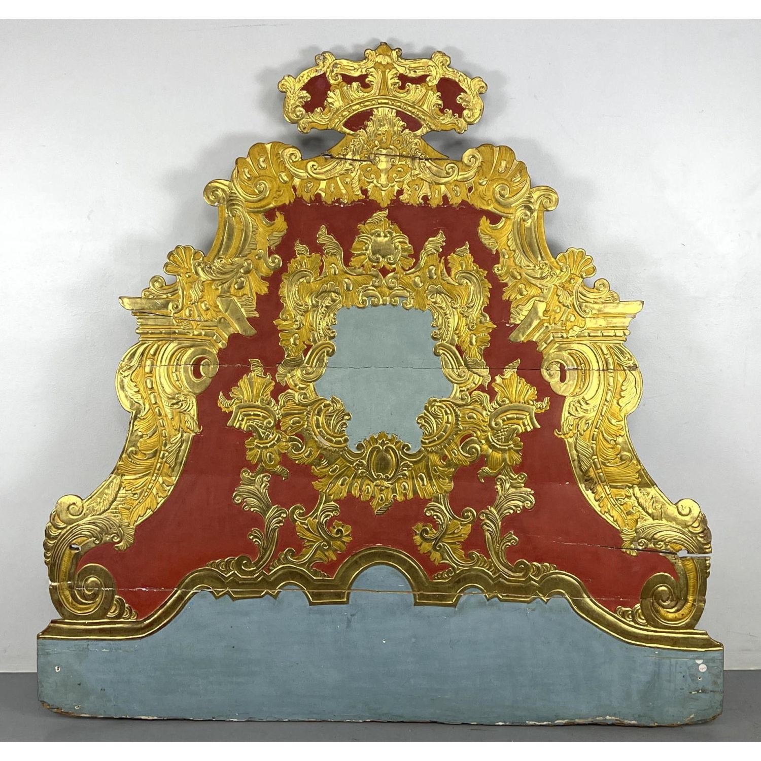 Highly ornate carved wood bed
