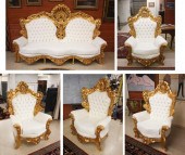 HIGHLY ORNATE FIVE-PIECE LOUIS