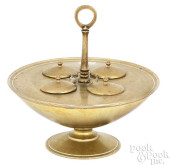 HIGHLY UNUSUAL BRASS STANDISH,