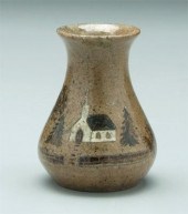 Hilton pottery vase, church an