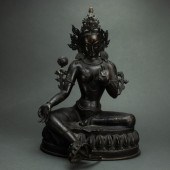 HIMALAYAN BRONZE FIGURE OF TAR