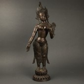 HIMALAYAN BRONZE FIGURE OF TAR