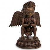 HIMALAYAN GARUDA GOD BRONZE ST