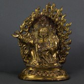 HIMALAYAN GILT BRONZE FIGURE O
