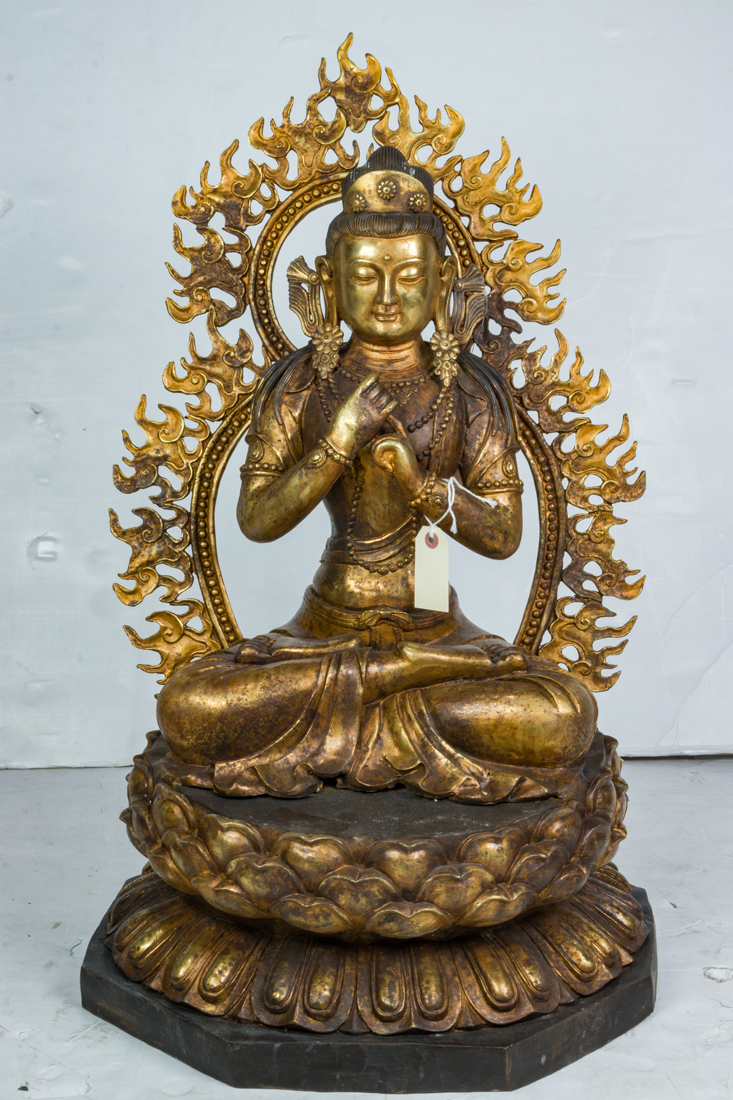 HIMALAYAN GILT BRONZE FIGURE OF