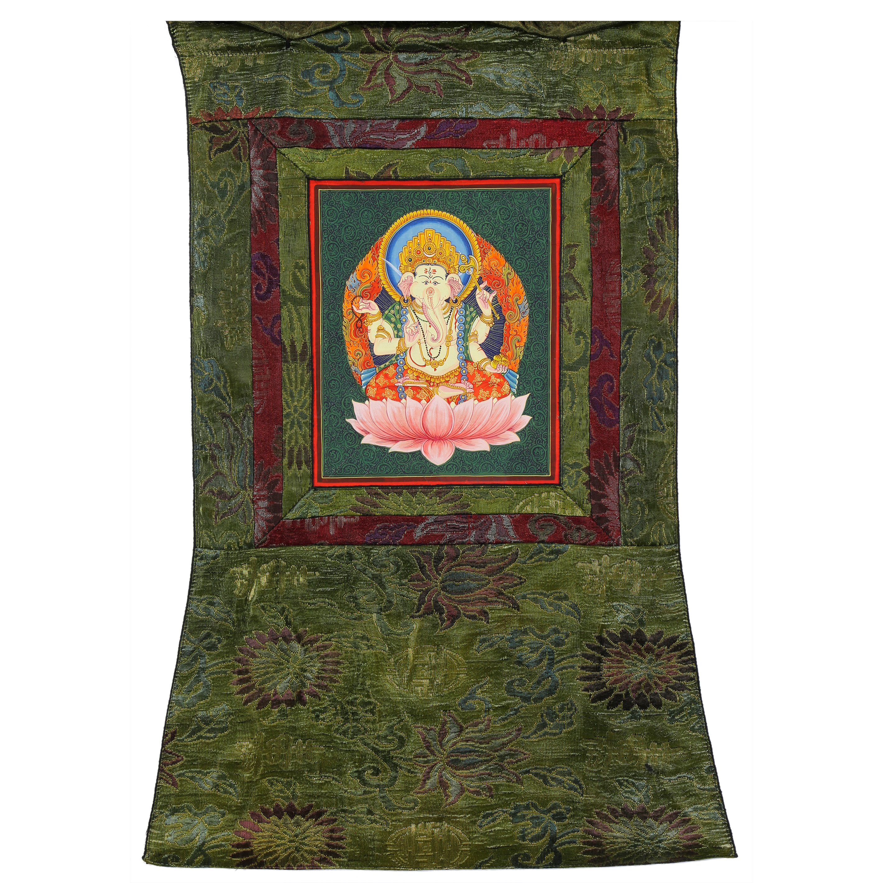 HIMALAYAN THANGKA OF SEATED